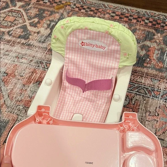 Bitty Baby High Chair with Pink and Green Accents - Picture 5 of 5